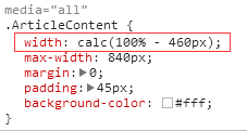 巧用CSS3的calc()宽度计算做响应模式布局